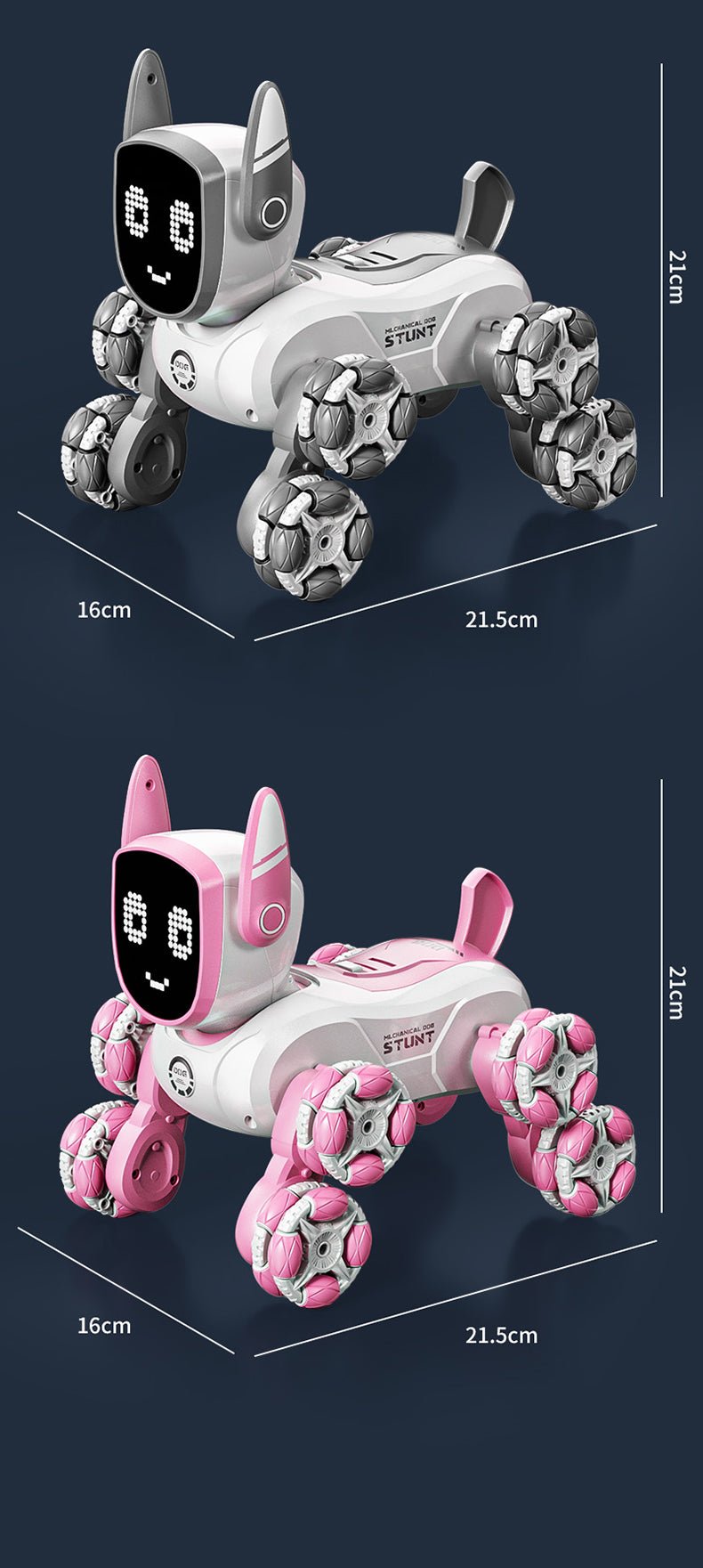 Smart Robotic Dog – Interactive Remote Control Toy with Lights, Music & Motion - AI - DEN Store