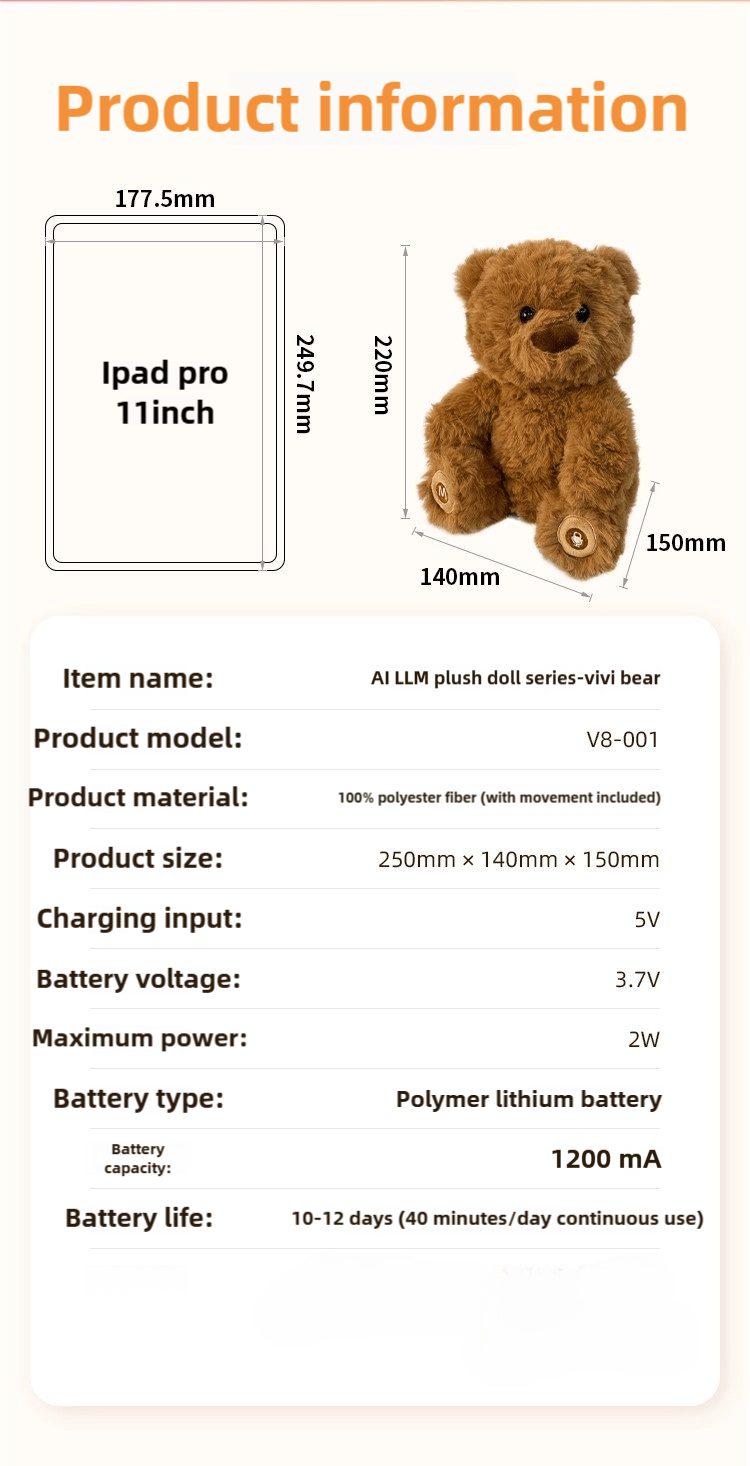 Vivi Bear - AI - powered companion to your kids - Pre - order - AI - DEN Store