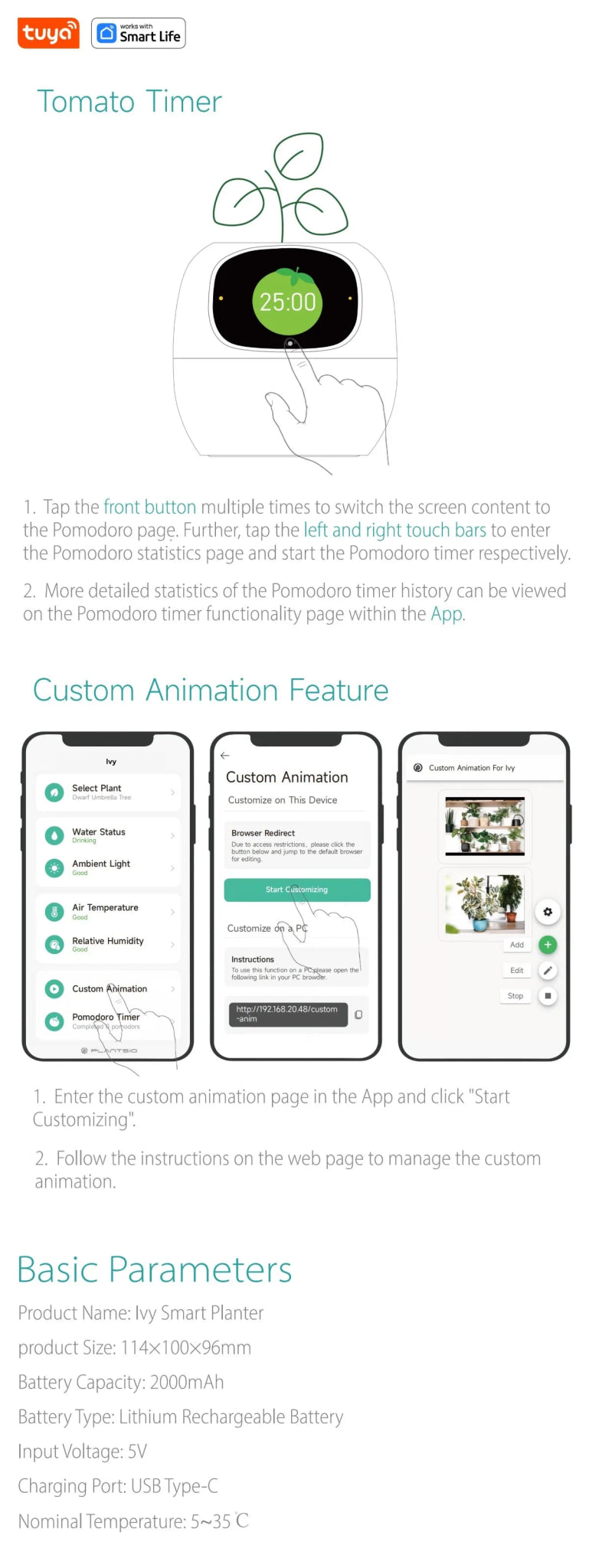 Tuya Ivy Smart Planter - AI - DEN Store