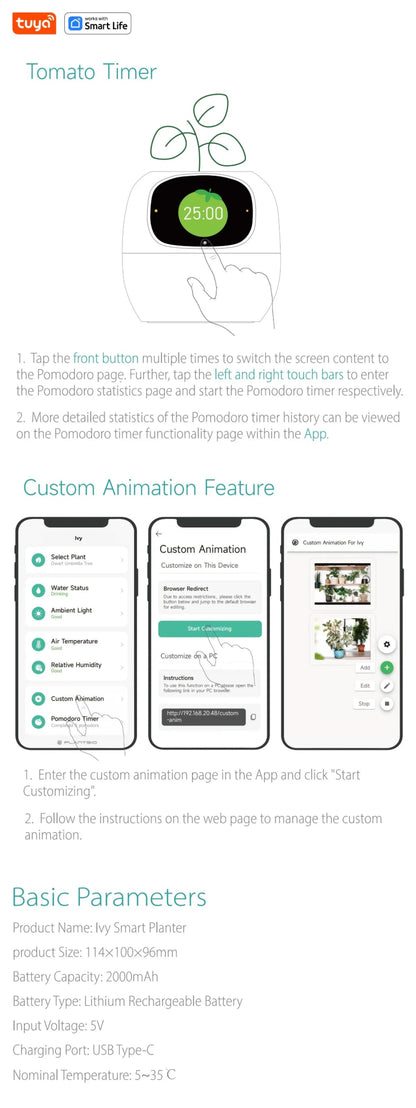 Tuya Ivy Smart Planter - AI - DEN Store